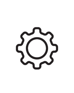 Simple gear icon representing repair, settings, or mechanical service.