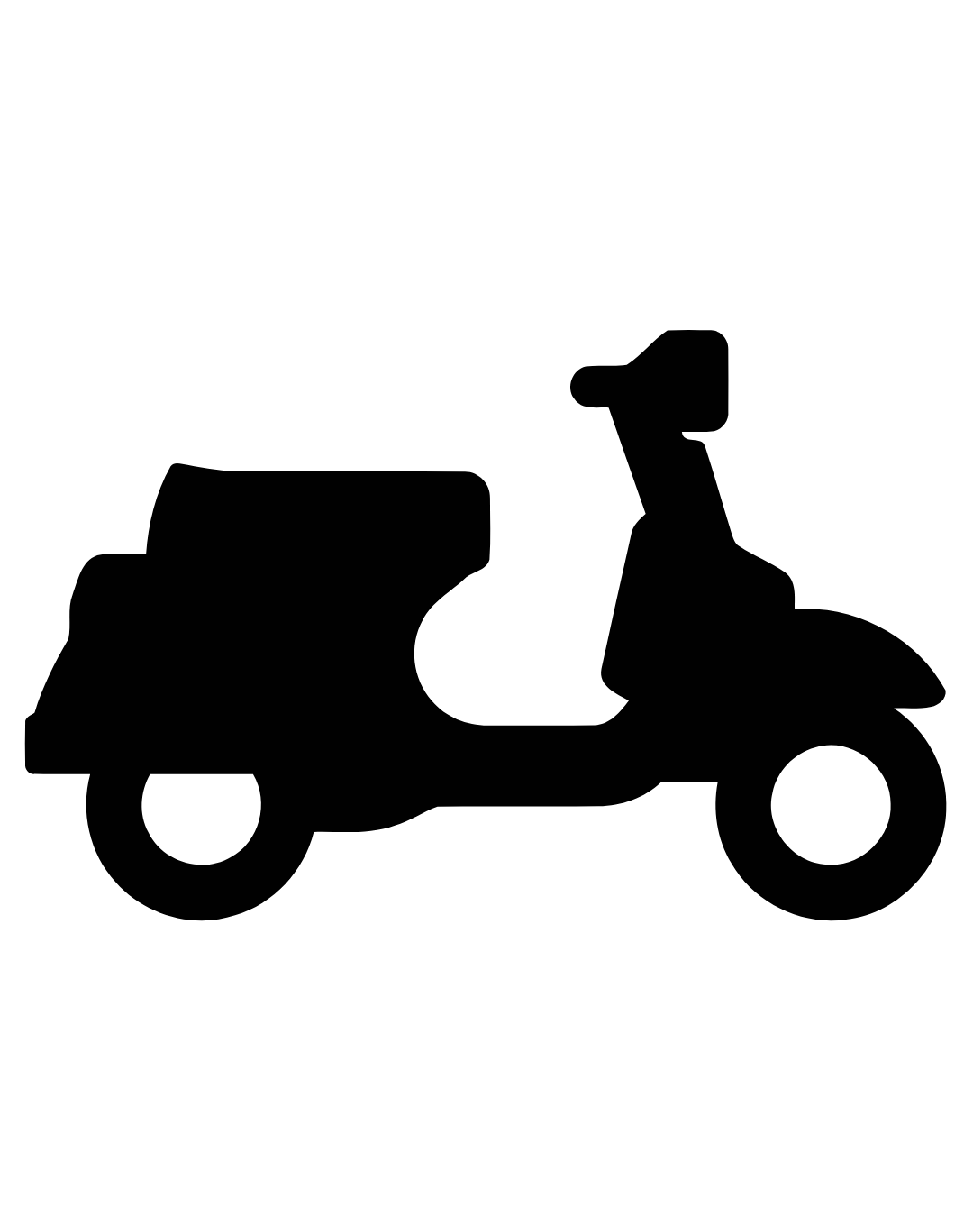 Black scooter icon used for scooter servicing website section
