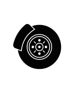 Brake disc icon symbolizing brake inspection service