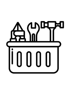 Toolbox icon representing custom repair or service issue