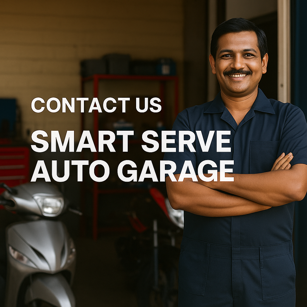 Contact Smart Serve Auto Garage for reliable scooter and bike servicing with doorstep pickup.